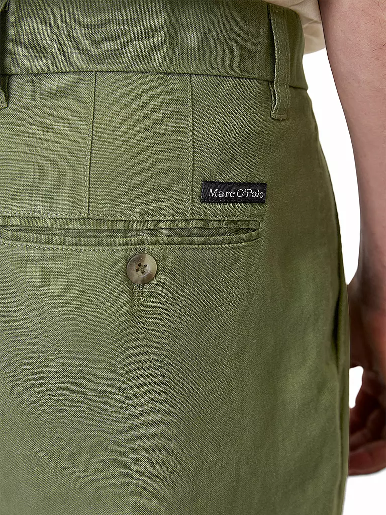 MARC O'POLO | Leinenhose  | olive