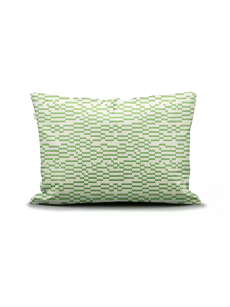 MARC O'POLO HOME | atin-Bettwäsche HARPA 70x90cm/140x200cm Fern Green | hellgrau