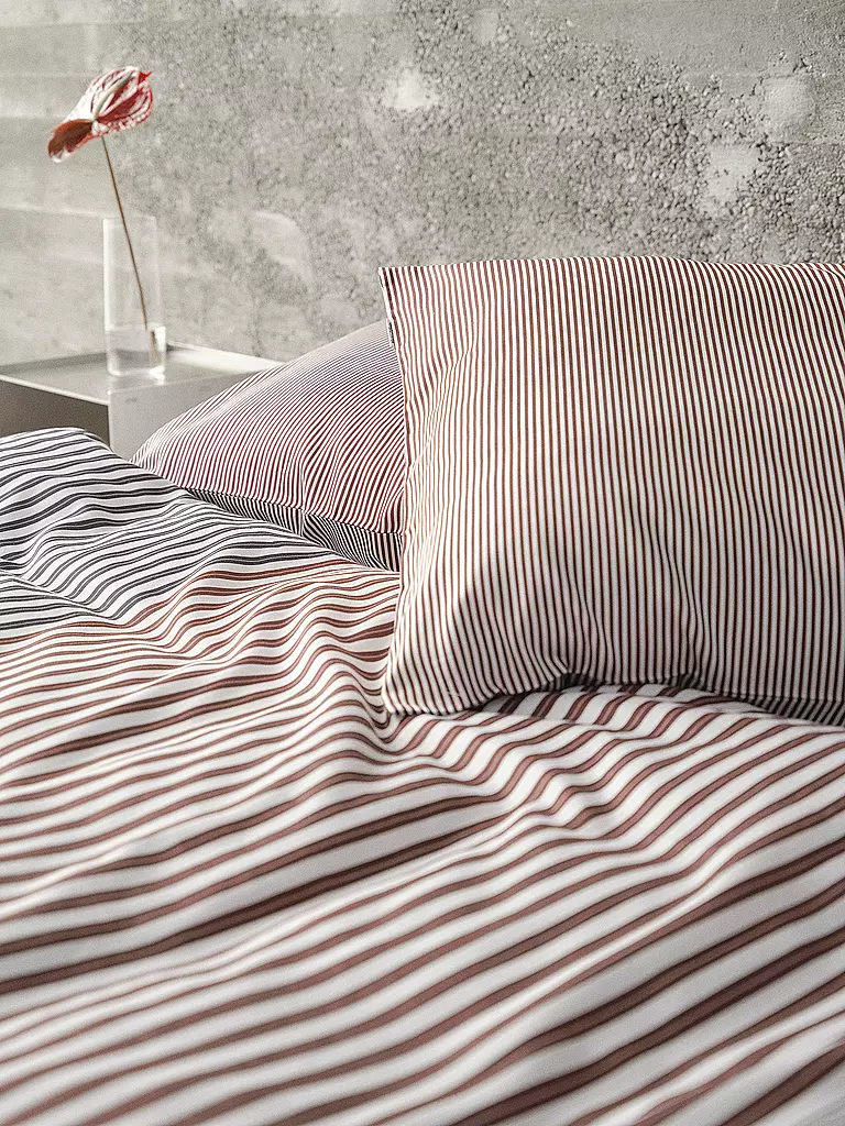 MARC O'POLO HOME | Satin Bettwäsche ELLAN 70x90cm/140x200cm Crimson Brown | hellbraun