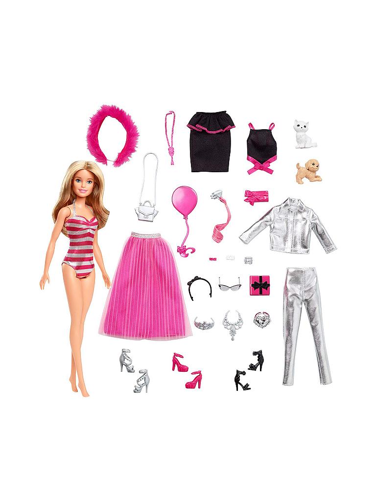 Mattel Barbie Adventskalender 2019 Mit Puppe Und Zubehor Transparent