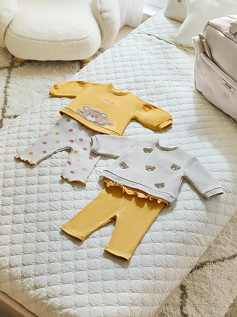 MAYORAL | Baby Set 2 Shirts, 2 Hosen 4-teilig  | gelb