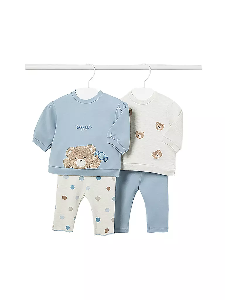 MAYORAL | Baby Set 4-tlg. Sweater und Pullover  | hellblau