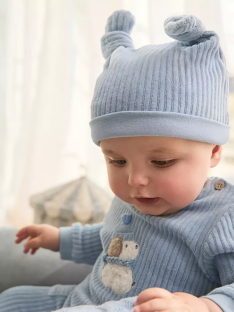 MAYORAL | Baby Set Mütze, Pullover, Hose 3-teilig   | hellblau