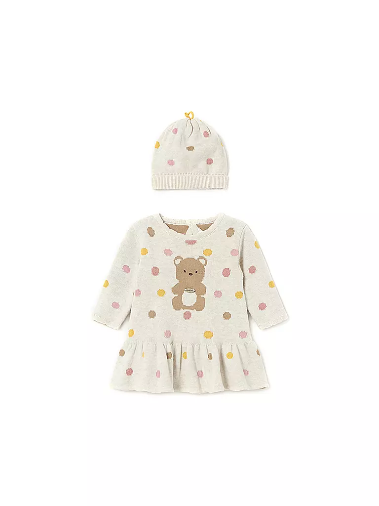 MAYORAL | Baby Set Mütze mit Kleid  | beige