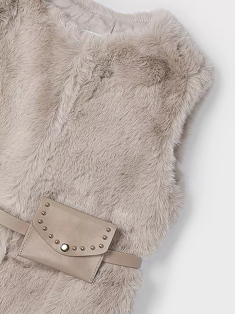 MAYORAL | Mädchen Gilet in Felloptik | beige