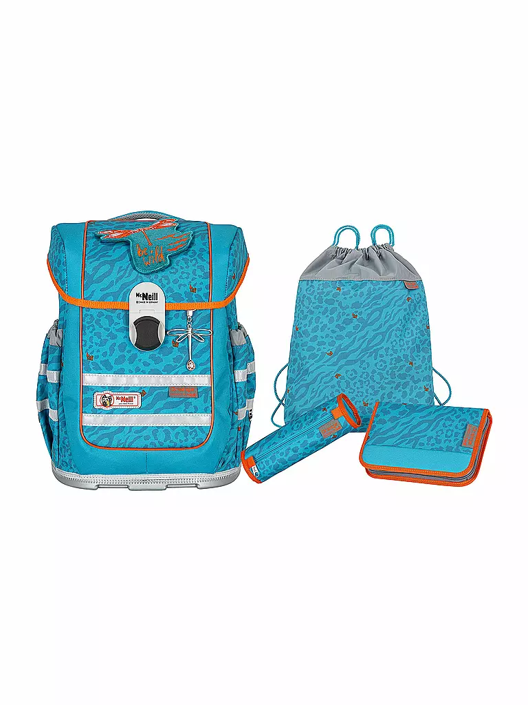 MC NEILL | Schultaschen Set 4tlg Mc Addy Ergo Complete  Orange | blau