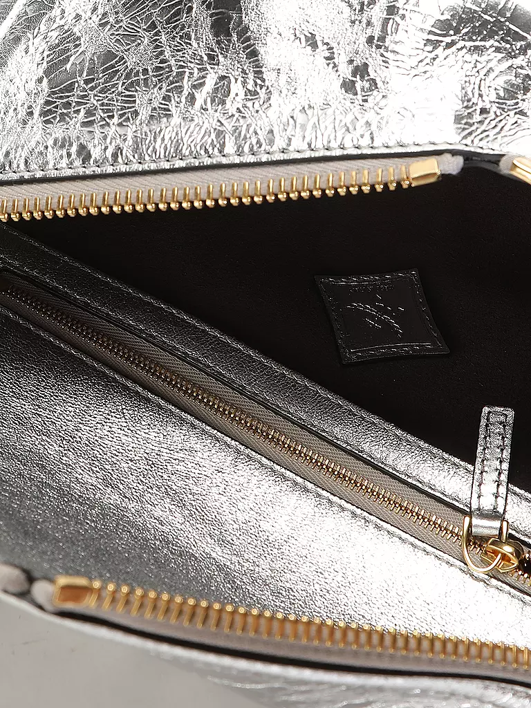 MCM | Ledertasche - Umhängetasche DIAMOND Small | silber