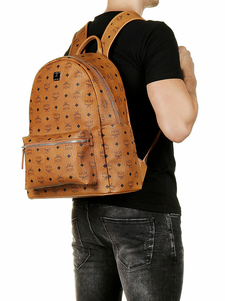 Herren Schwarz Mcm Rucksack On Sale D179a