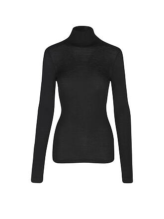 MEY | Langarmshirt WOOL LOVE schwarz