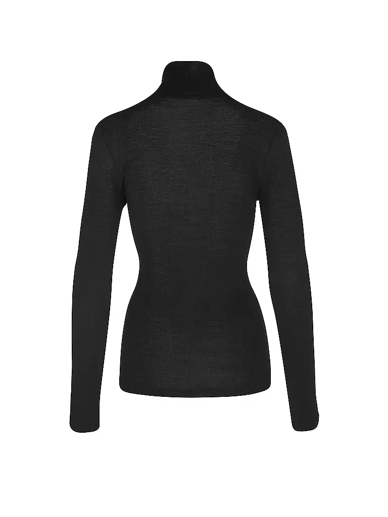 MEY | Langarmshirt WOOL LOVE schwarz | schwarz