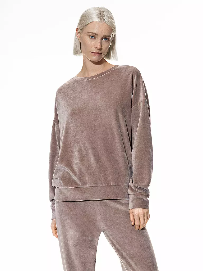 MEY | Loungewear Sweater VELVET DREAM  | hellbraun