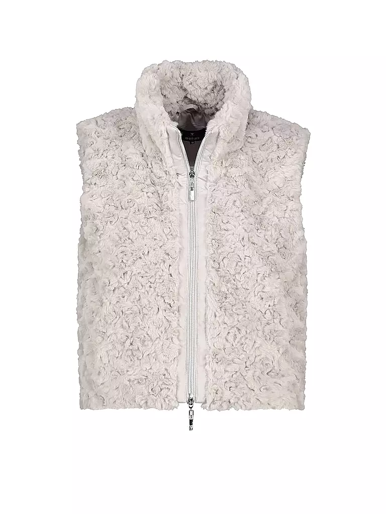 MONARI | Gilet in Felloptik | creme