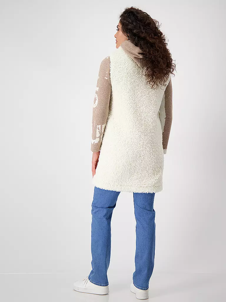 MONARI | Gilet in Felloptik | creme