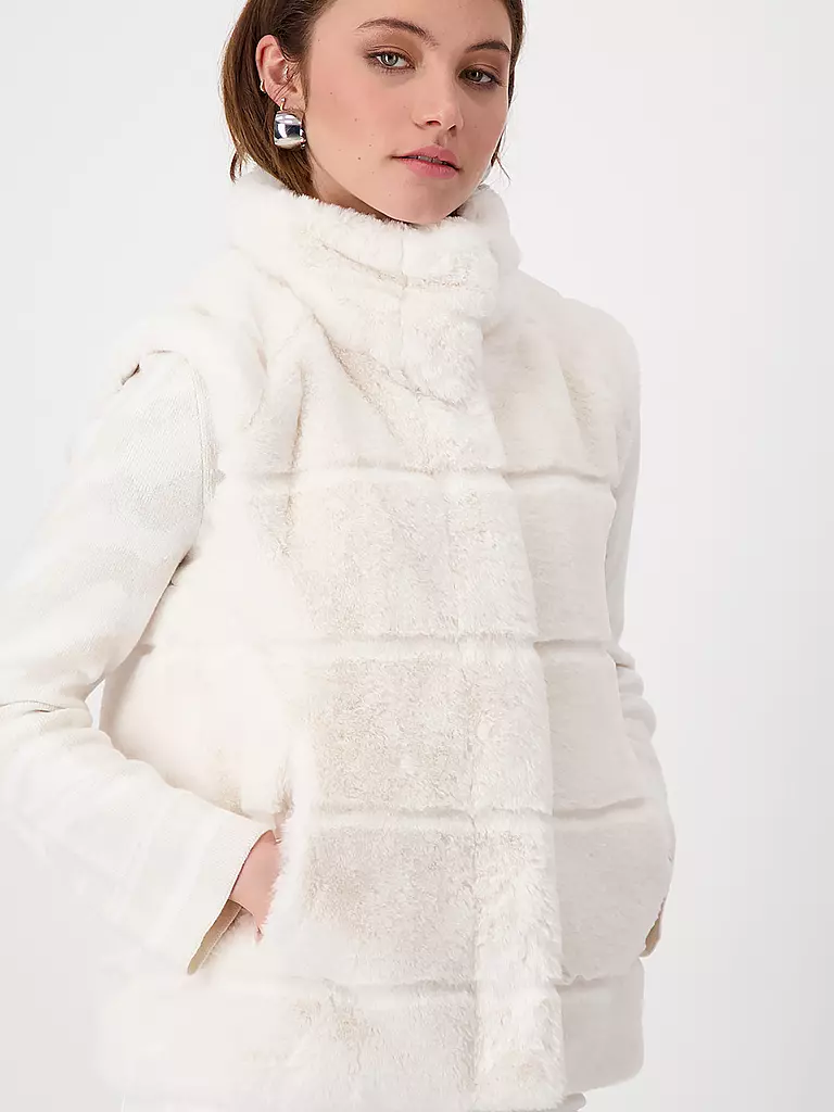 MONARI | Gilet in Felloptik | beige