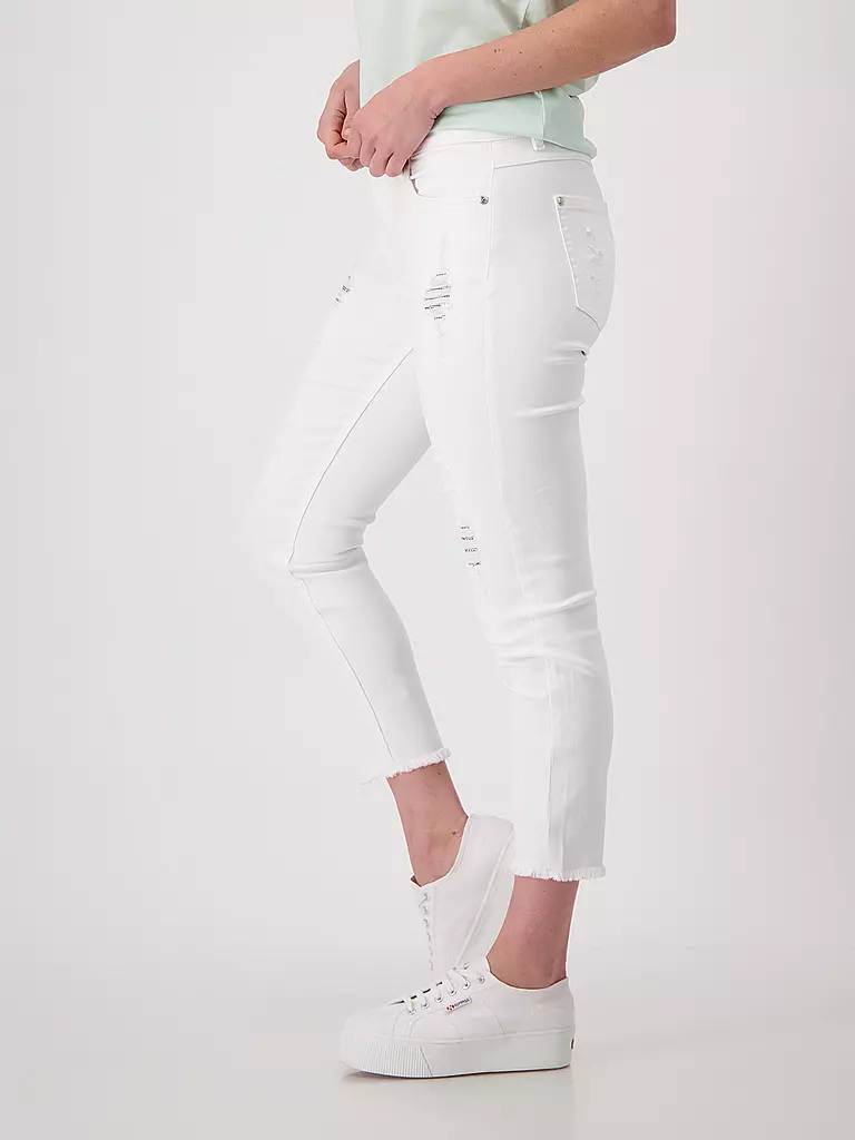 MONARI | Jeans 7/8 | weiss