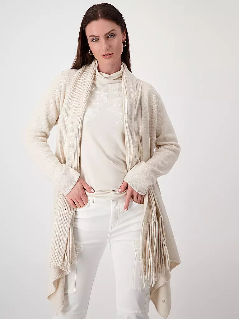 MONARI | Strickjacke - Cape | beige