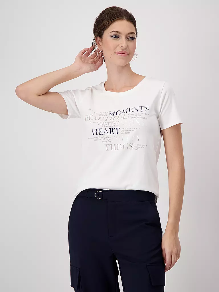 MONARI | T-Shirt  | creme