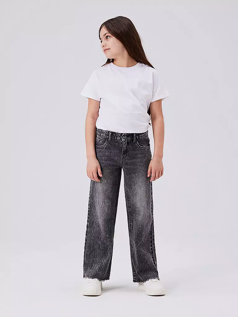 NAME IT | Mädchen Jeans Straight Fit NKFROSE  | grau