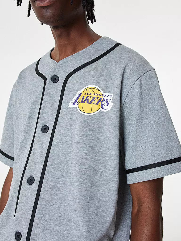 NEW ERA | T-Shirt NBA BASEBALL JERSEY | hellgrau