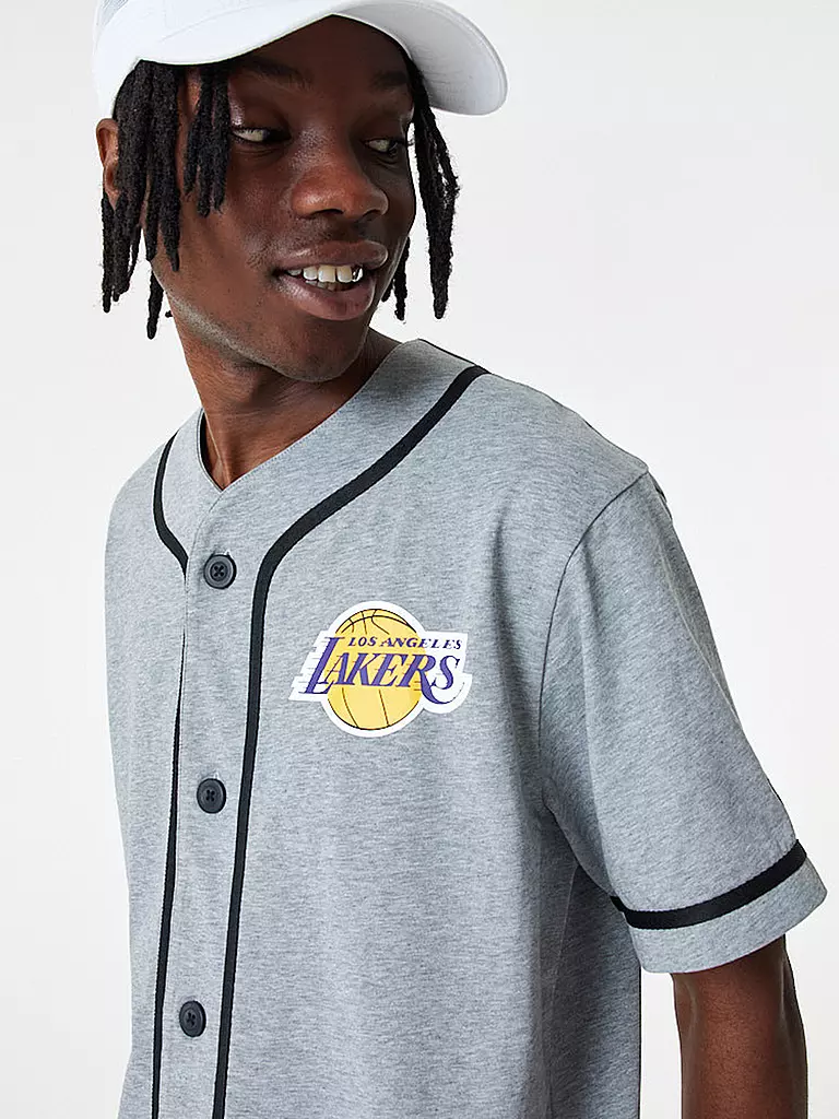 NEW ERA | T-Shirt NBA BASEBALL JERSEY | hellgrau