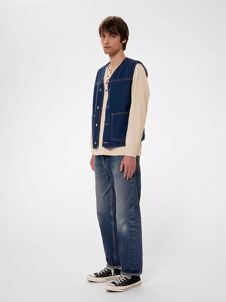 NUDIE JEANS | Jeansgilet HARRY RINSE | blau