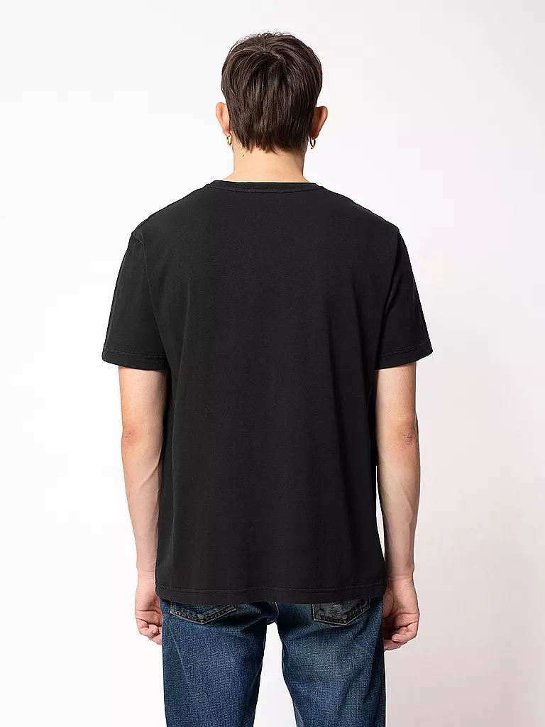 NUDIE JEANS | T-Shirt UNO EVERDAY  | schwarz