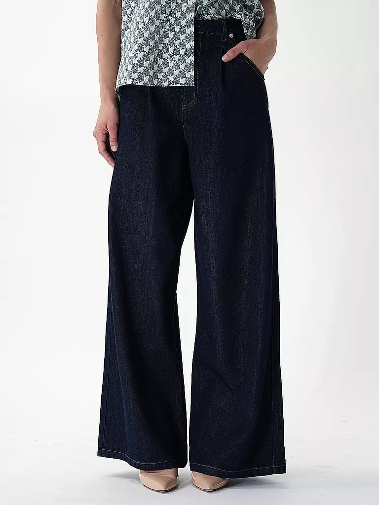 OFFICINE GENERALE | Jeans Wide Leg MOENA | dunkelblau