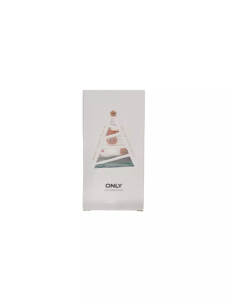 ONLY | Socken ONLCHRISTMAS 2er Pkg. white cookie snowflake | dunkelblau