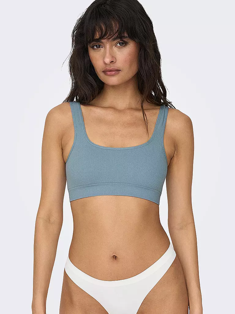 ONLY | Top Cropped Fit ONLVICKYRIB  | hellblau