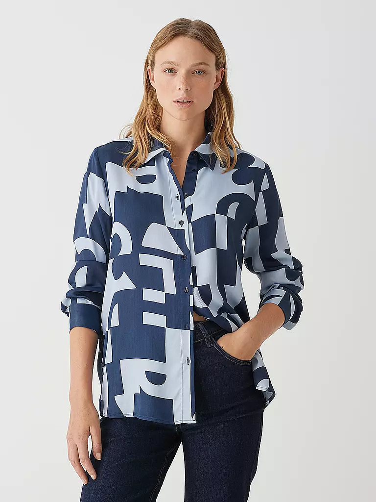 OPUS | Bluse FALKINA BOLD | dunkelblau