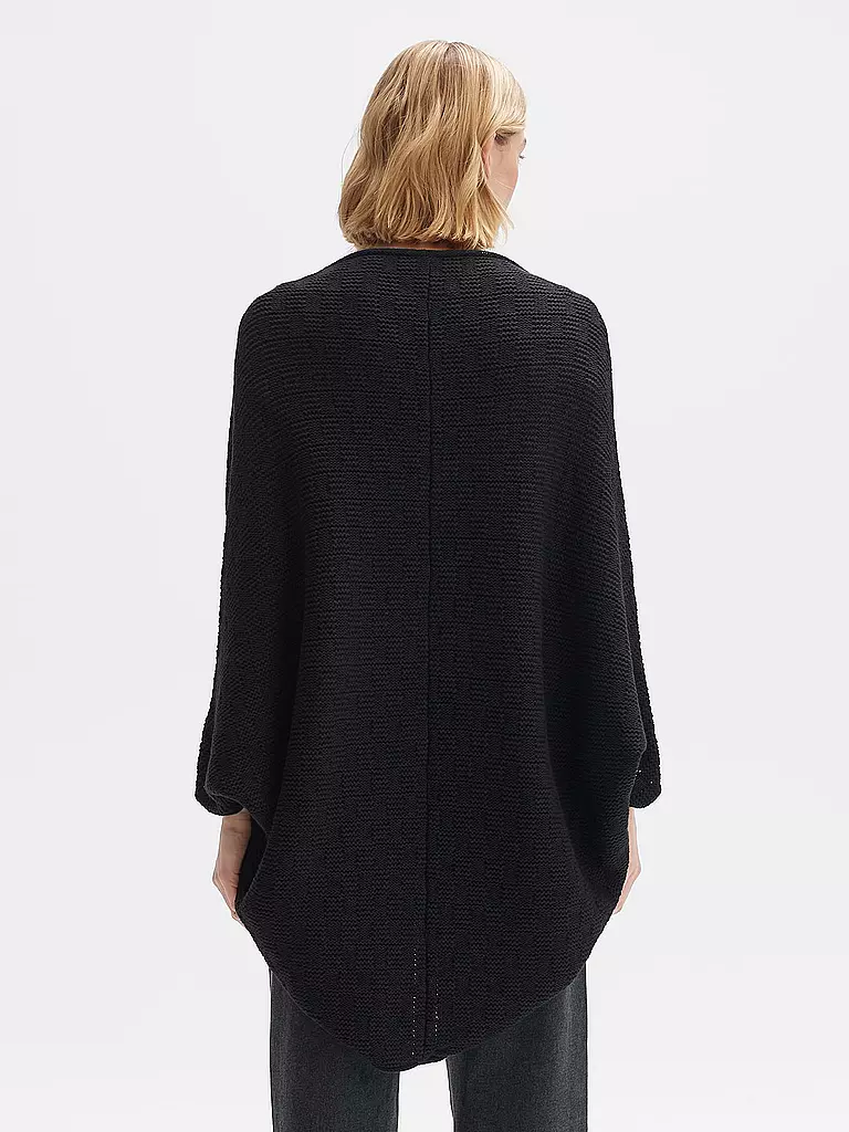 OPUS | Cape - Poncho AMARYLLIS CHECK | schwarz