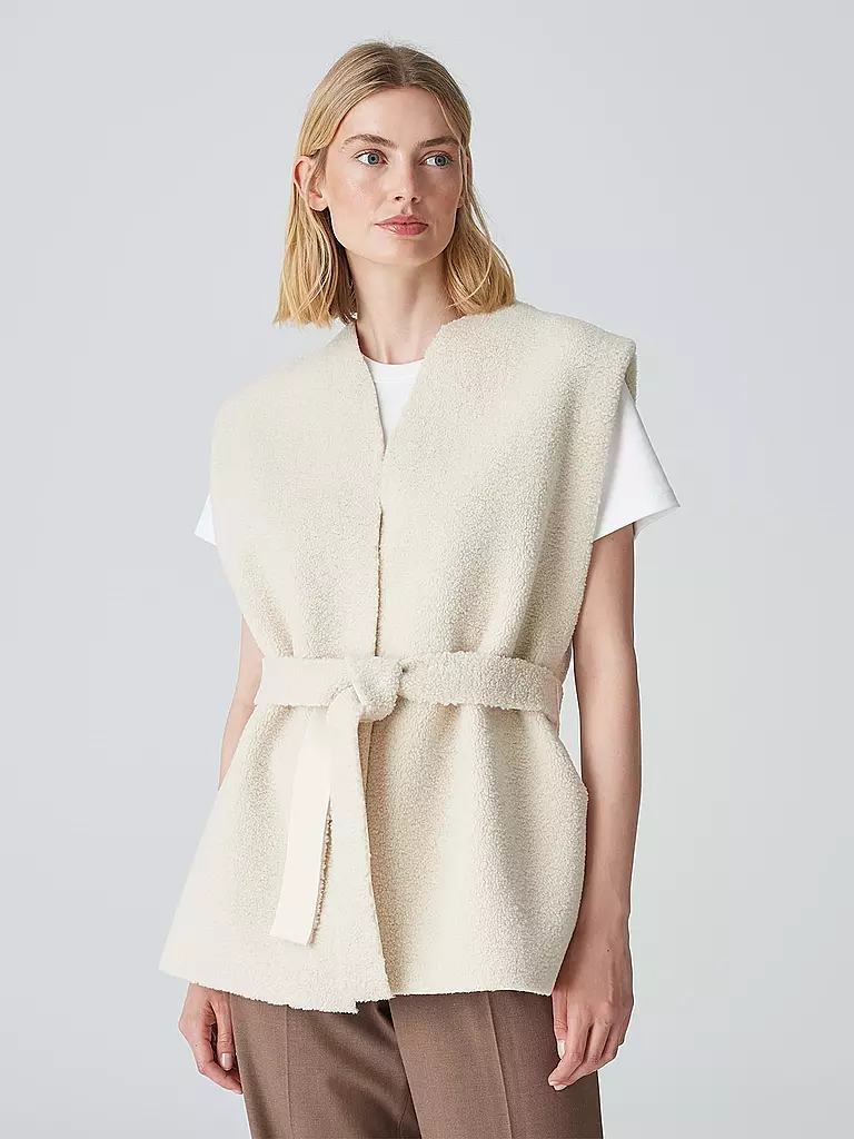 OPUS | Gilet in Felloptik  | creme