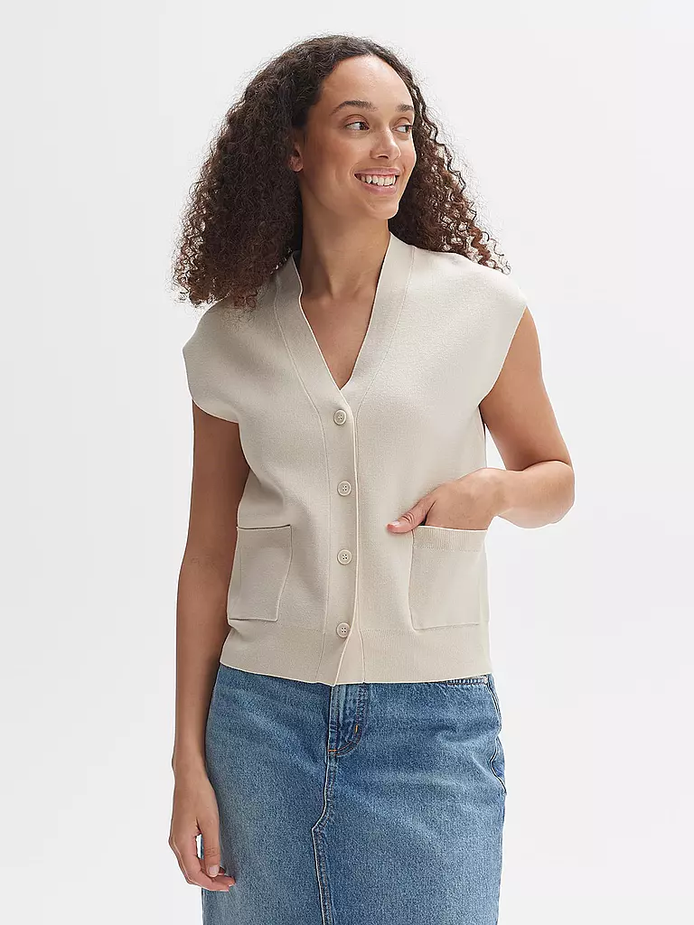 OPUS | Strickgilet DASSIMA | creme