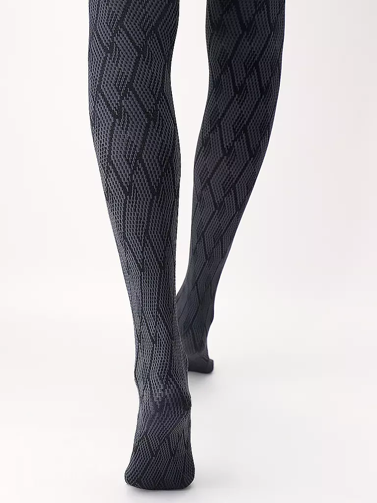 OROBLU | Modestrumpfhose JACQUARD DESIGN 60 DEN grey | grau