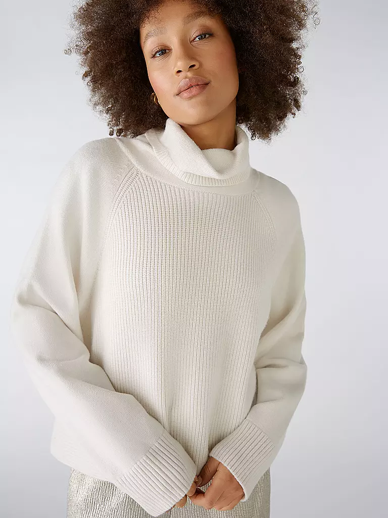 OUÍ | Rollkragenpullover | creme