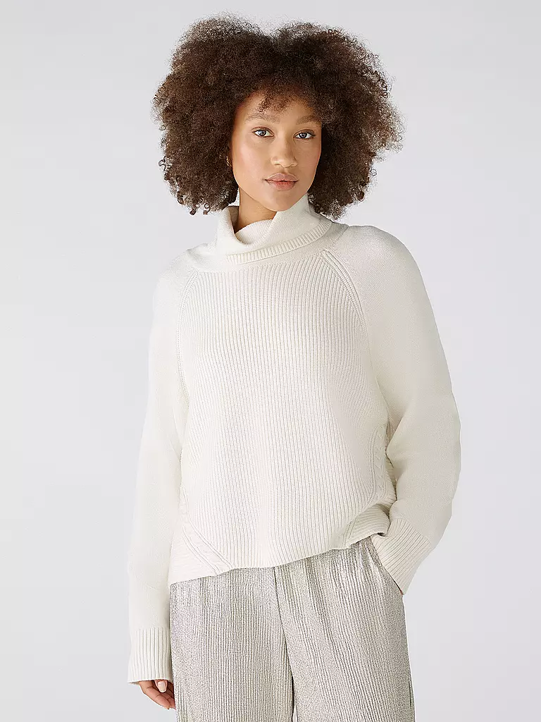 OUÍ | Rollkragenpullover | creme