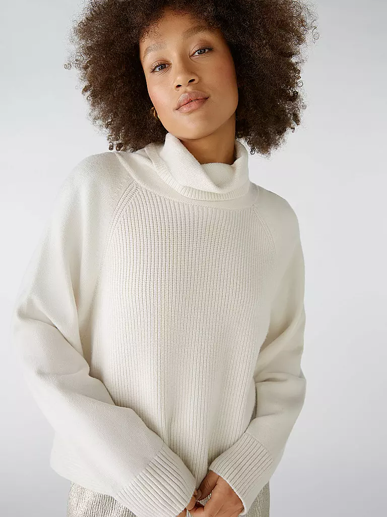 OUÍ | Rollkragenpullover | creme