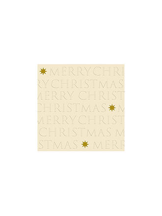 PAPER-PRODUCTS | Weihnachts Lunch-Servietten 33x33cm CHR.LETTERS.REL Off White 