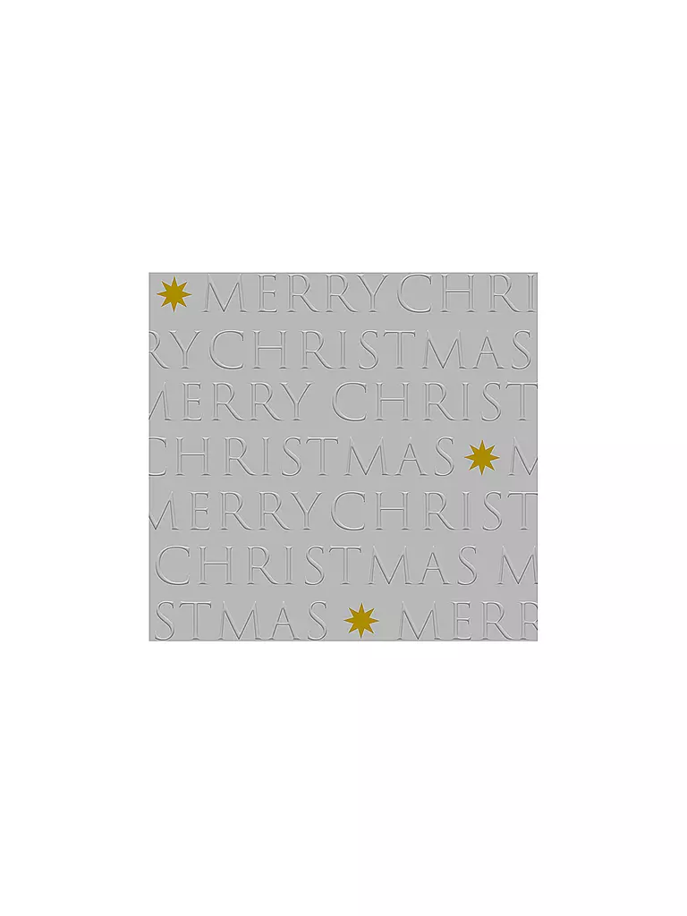 PAPER-PRODUCTS | Weihnachts Lunch-Servietten 33x33cm CHR.LETTERS.REL Silver | silber