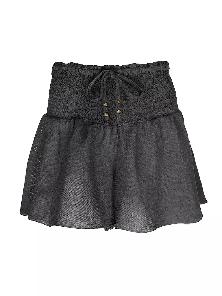 PEARL & CAVIAR | Leinenshorts | grau