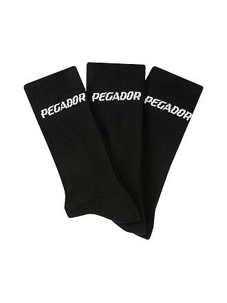 PEGADOR | Socken 3er Pkg black white