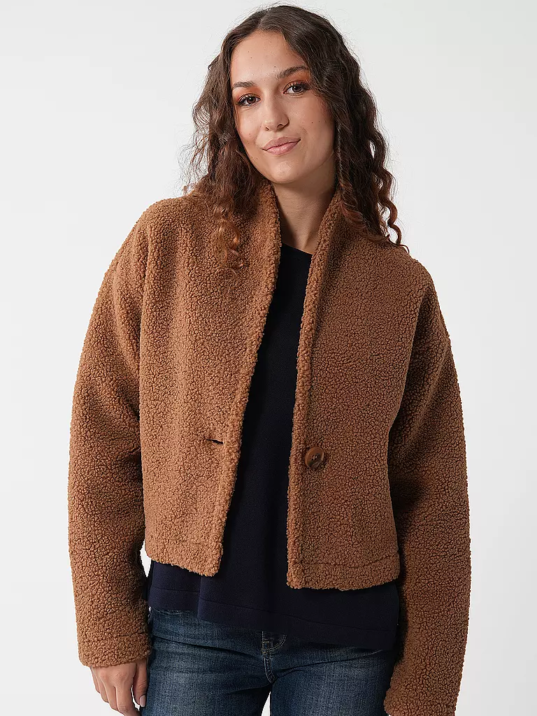 PENN&INK | Jacke iin Felloptik | camel