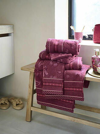 PIP STUDIO | Waschhandschuh  JASMIN JACQUARD 16x22cm Dark Pink