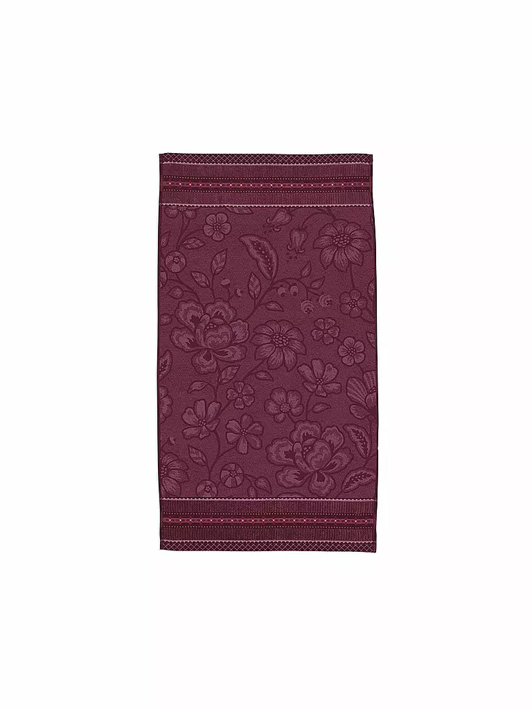 PIP STUDIO | Handtuch  JASMIN JACQUARD 55x100cm Dark Pink | beere