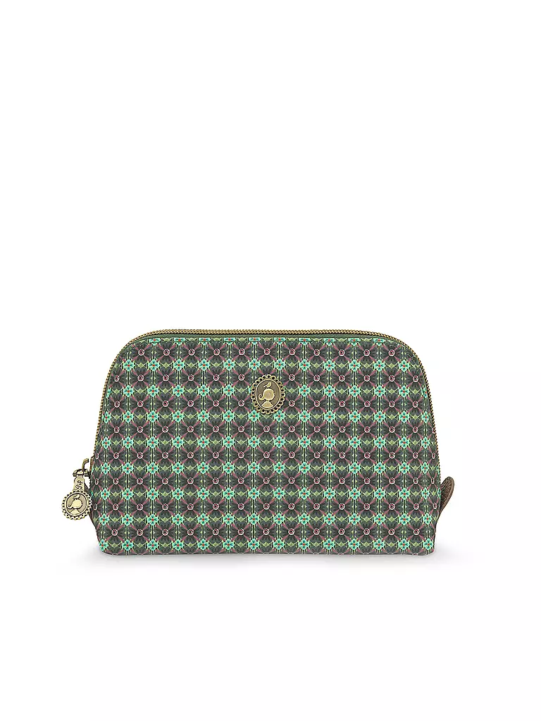 PIP STUDIO | Kosmetiktasche TRIANGLE COBY Small 15x12x6cm Clover Green | dunkelgrün