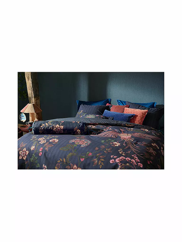 PIP STUDIO | Perkal Bettwäsche BUENAS NOCHES 70x90cm/140x200cm Dark Blue | rosa