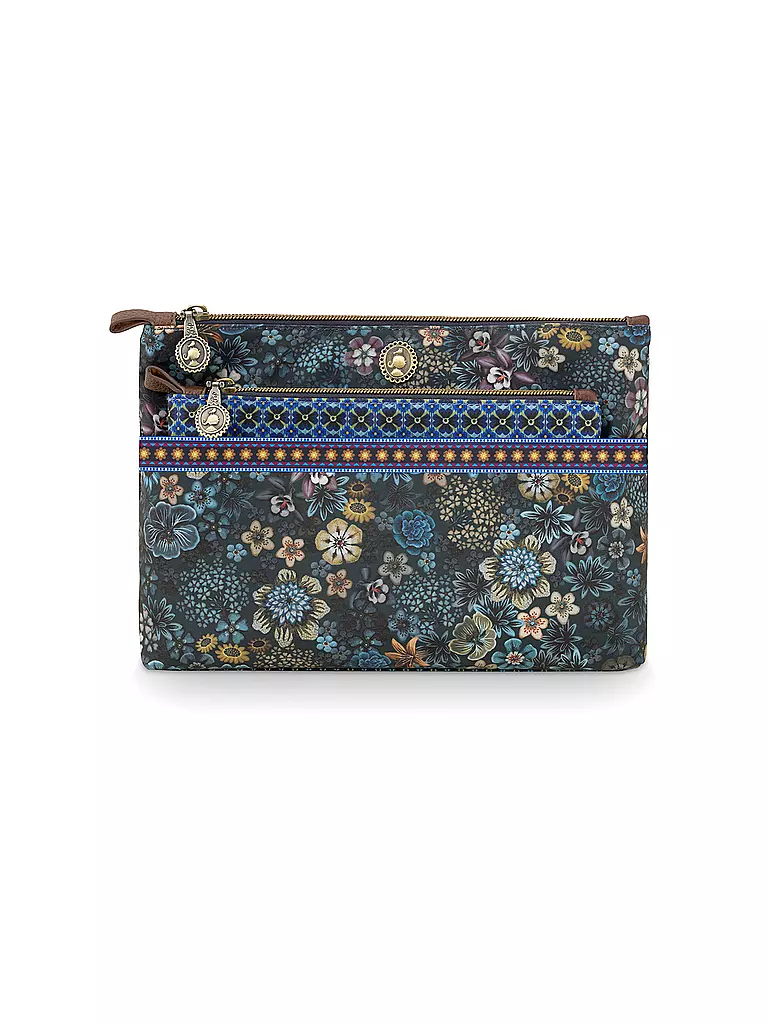 PIP STUDIO | Toilettetasche TUTTI I FIORI 26x18x7,5cm Combi Blue | dunkelblau