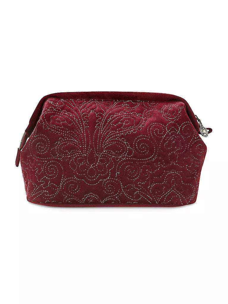 PIP STUDIO | Toilettetasche VELVET QUILTED DAYS L 6x18x12cm red | dunkelrot