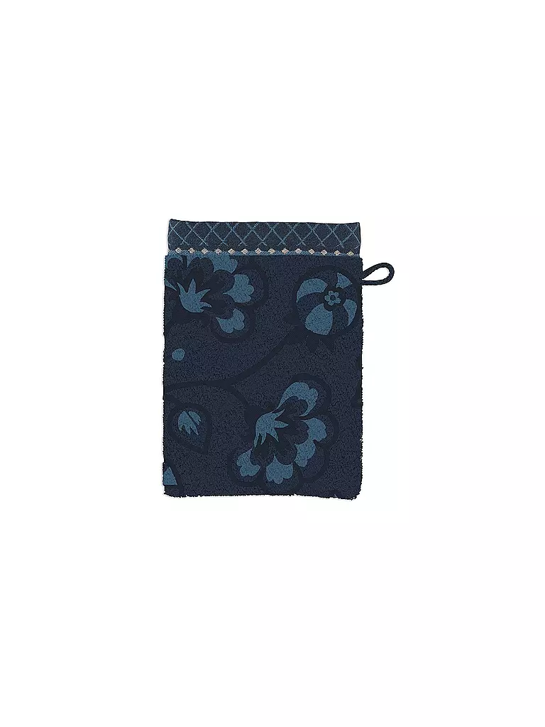 PIP STUDIO | Waschhandschuh  JASMIN JACQUARD 16x22cm Dark Blue | dunkelblau