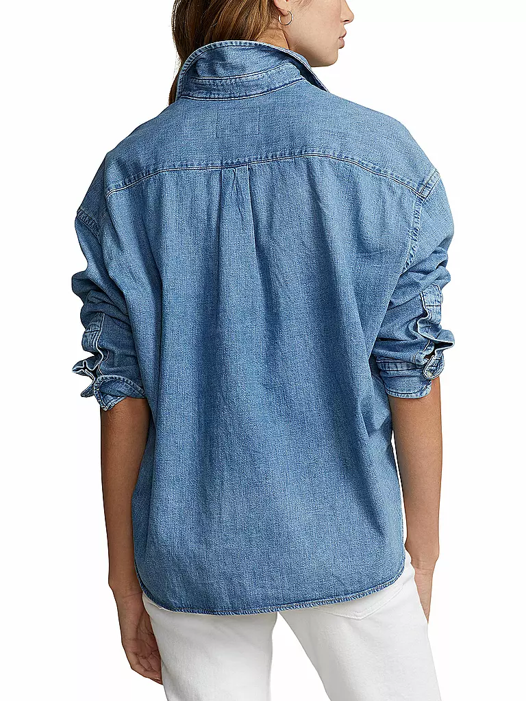 POLO RALPH LAUREN | Jeansbluse  | blau